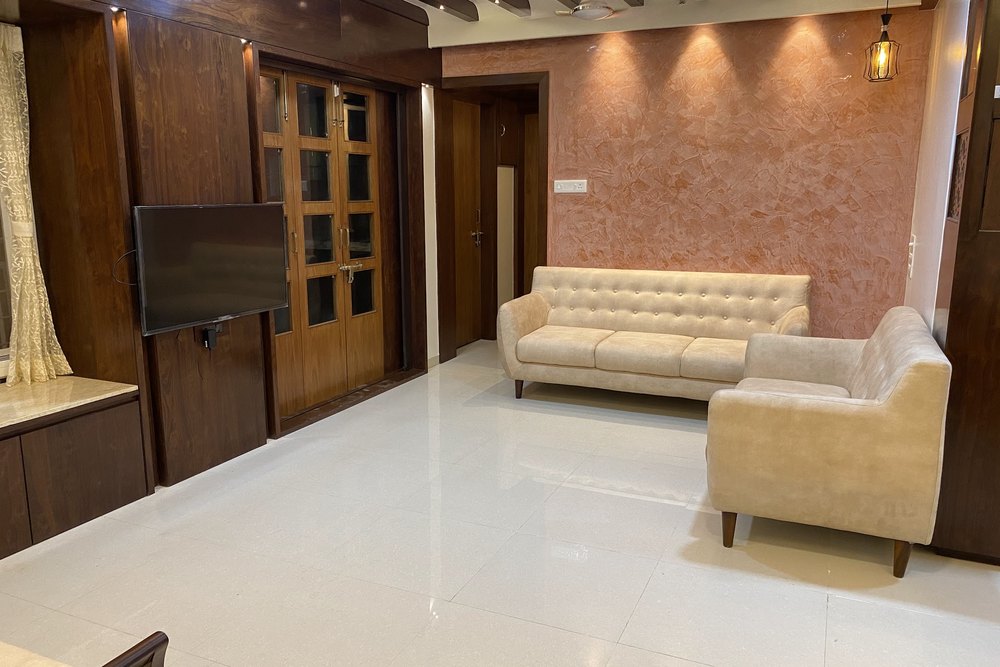 Living Room & Wood Panelling in Pune