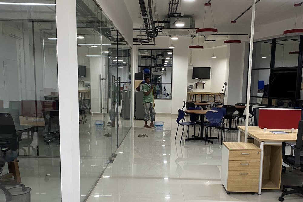 Office Corridor & Glass Cabins in Pune